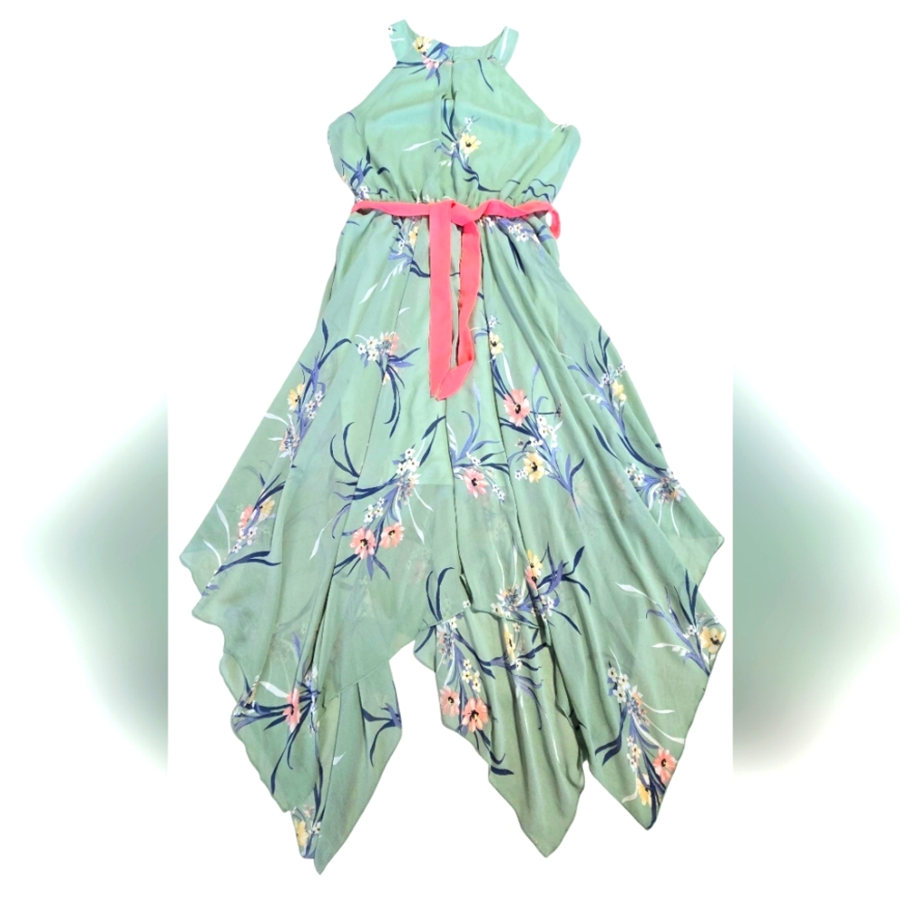 Lilt Pastel Green Floral Dress